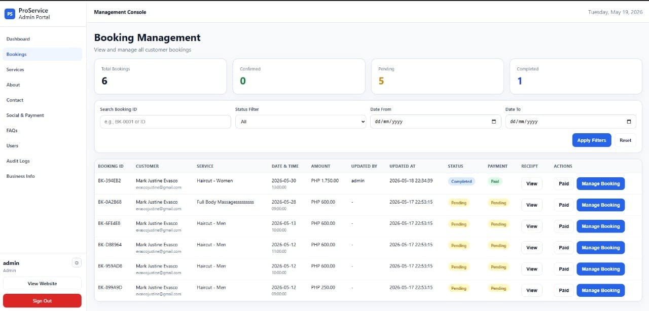 Booking System